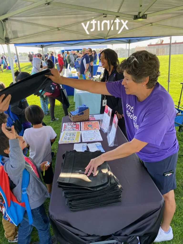 Comcast table at a back-to-school event in Colorado