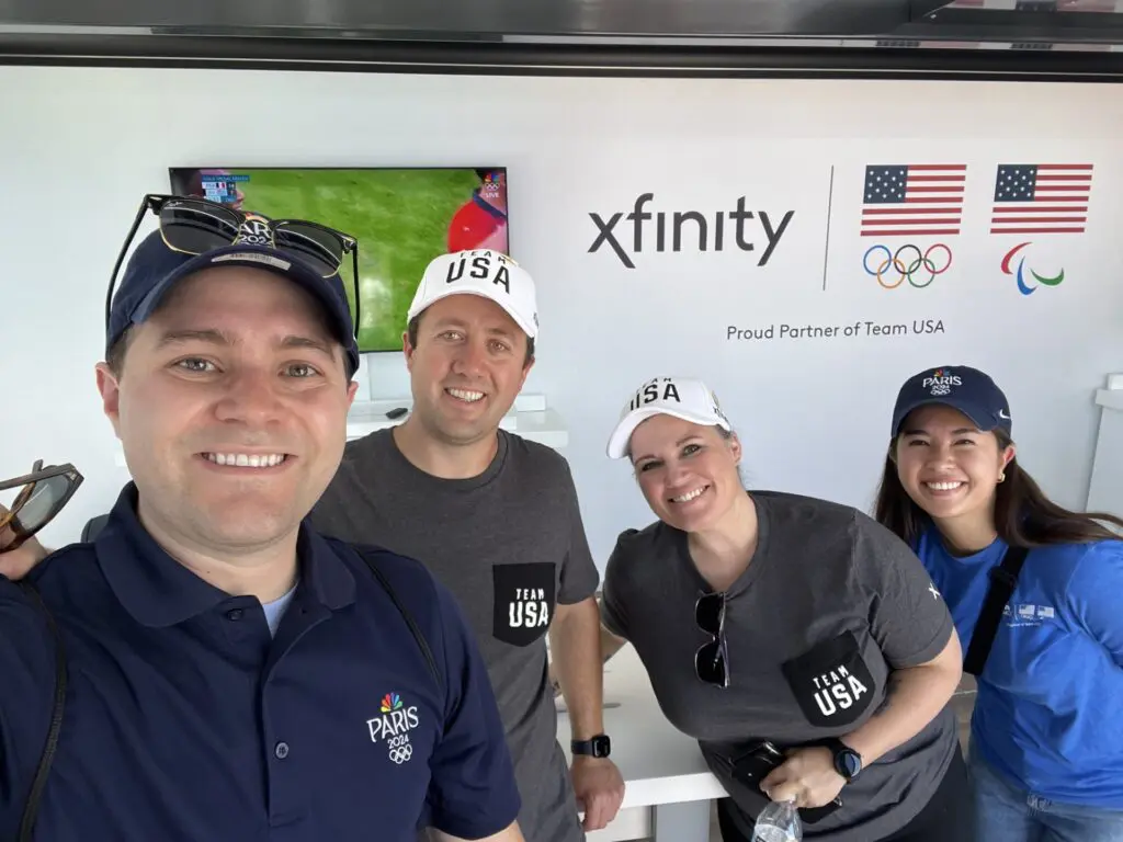 Xfinity team at an Olympics event in Colorado Springs