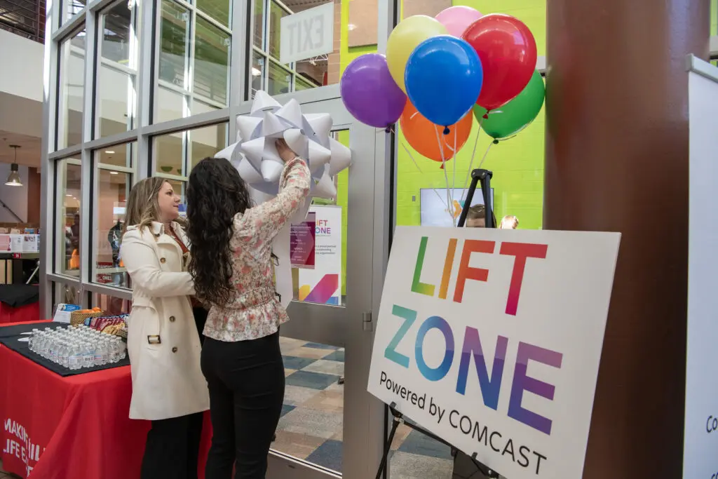 Balloons outside of the new YMCA Connection Center in Colorado Springs.