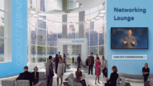 the networking lounge at the Comcast Business conference