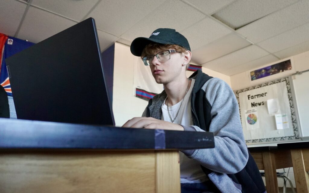 Student participating in Easterseals Colorado's digital literacy and employment training program at Wheat Ridge High School.