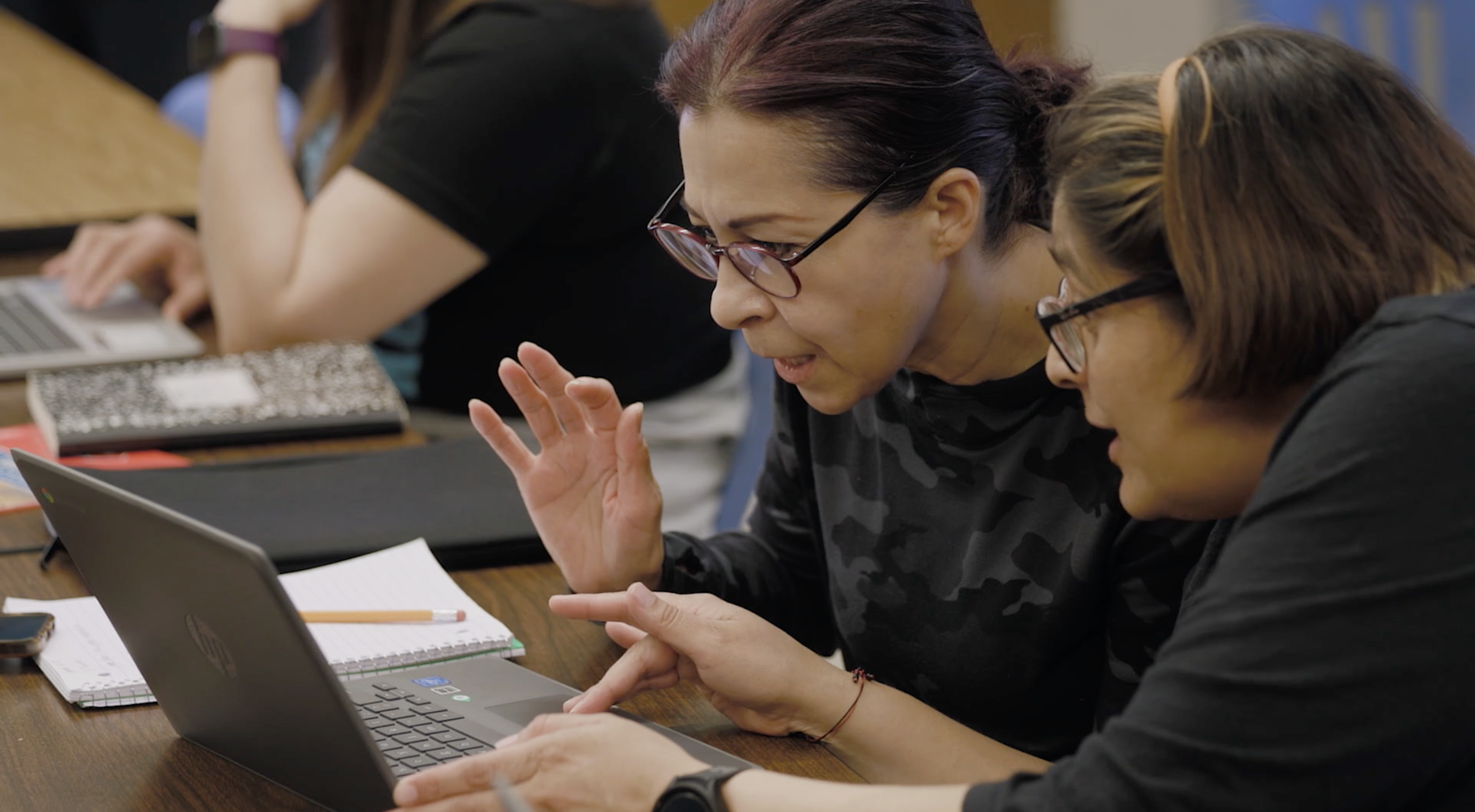 Instructor teaching at Sister Carmen’s Bridging Digital Divides program.